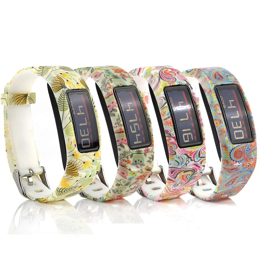 4 PACK-B 4 шт. в упаковке для Garmin Vivofit, 2 ремешка, Цветной силиконовый сменный ремешок, Смарт-часы, браслет на запястье для Garmin Vivofit 2 - Цвет: 4 PACK-B