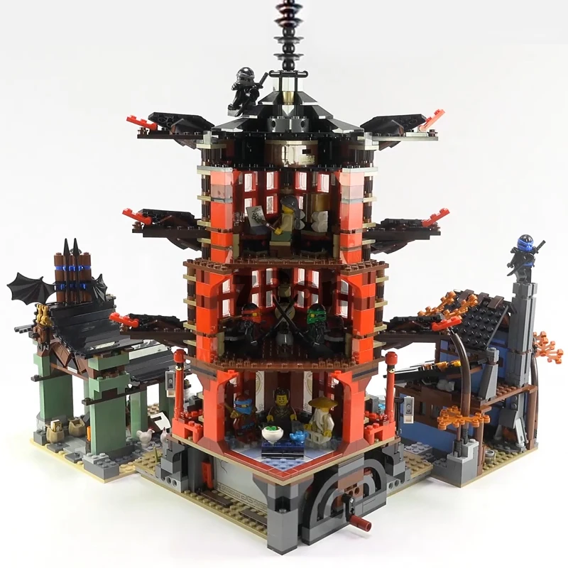 Храм Airjitzu модель здания игрушки хобби Совместимость с лего Ninjago 70751 06022 рисунок
