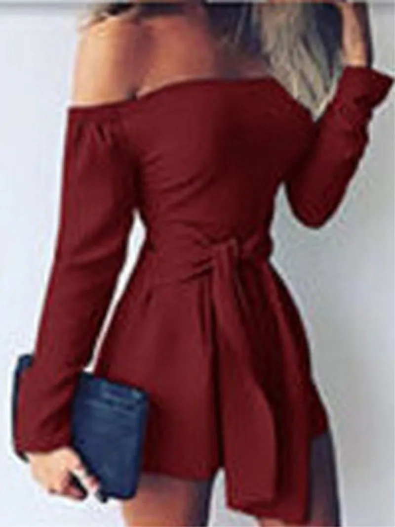 Новый Для Женщин Слэш шеи Клубная одежда с открытыми плечами Летний комбинезон