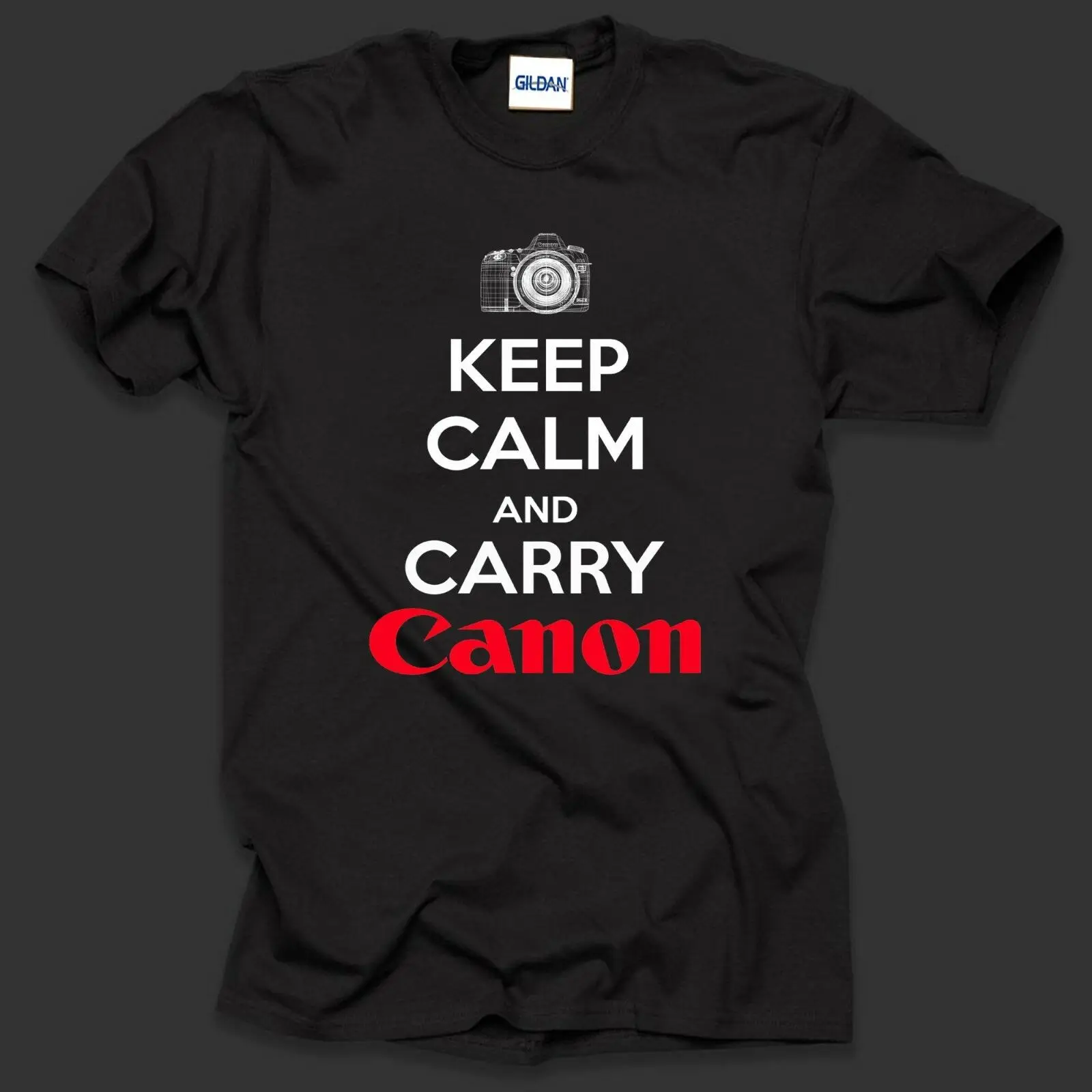 Футболка Canon Keep Calm And Carry футболка для любителей фотографа на Рождество новая