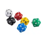 100% новый бренд и высокого качества 6 шт. D20 игры игральная кость двадцать кубика RPG D  шесть непрозрачные Цвета