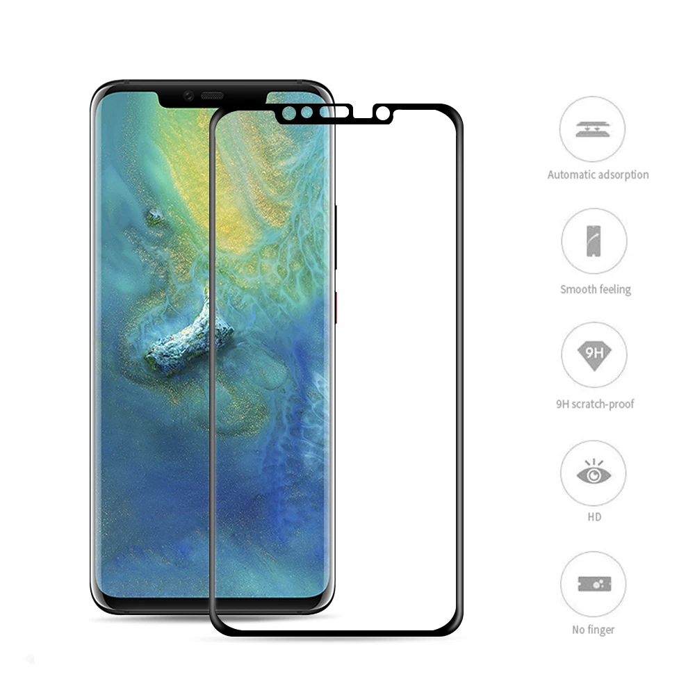 Для huawei Коврики 20 pro Экран протектор Полный Панель крышка из закаленного Стекло