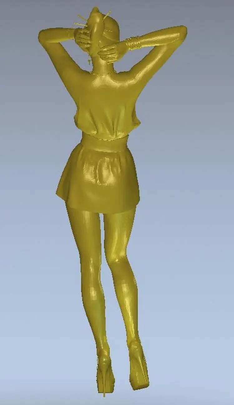 3d модель рельеф для ЧПУ или 3D принтеров в формате STL девочек коротком платье|3d model
