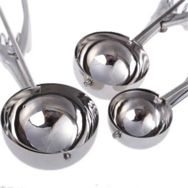 США 3 шт. нержавеющая сталь Мороженое Совок Ложка Дыня Баллер Маленький Средний