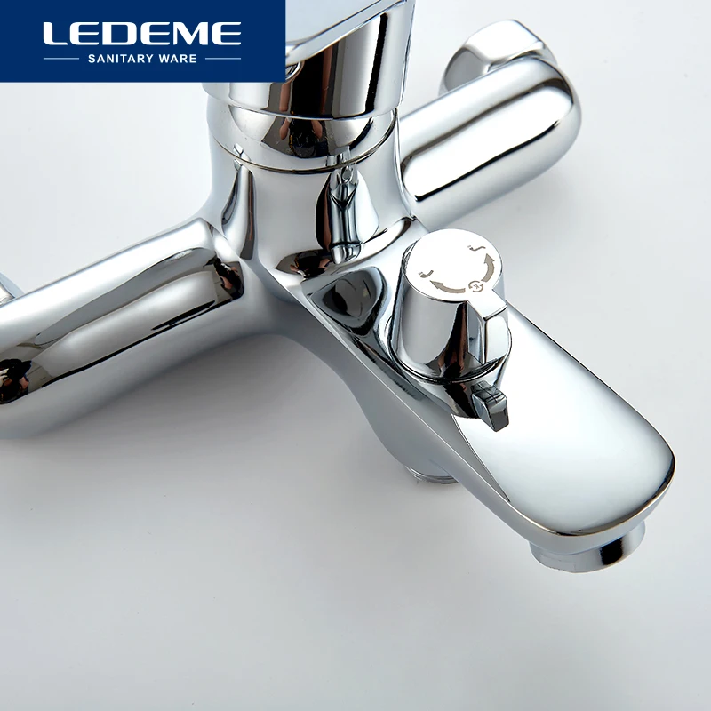 LEDEME Смеситель для ванны с коротким изливом латунь Цвет: хром L3010|Смесители ванны| |