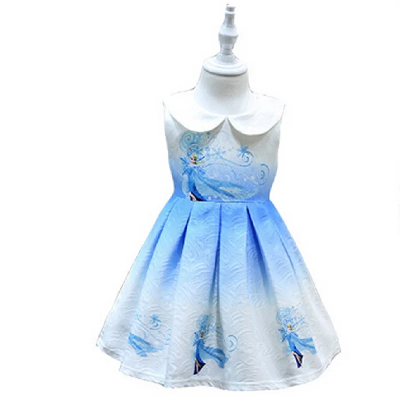 Good quality hot 2017 Elsa and Sophia Baby Girl Dress Cartoon Summer Costumes For Girls Party Kids Dresses Children | Детская одежда и