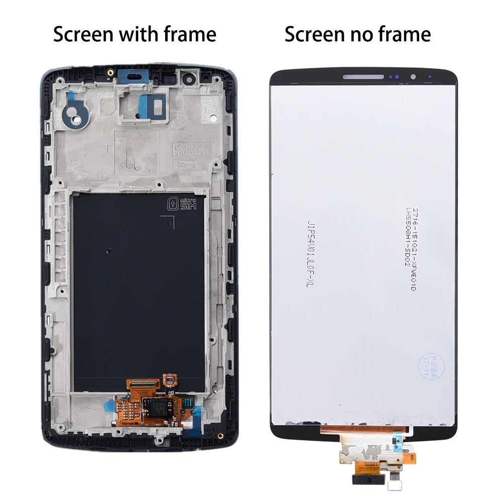 Дисплей для LG G3 LCD сенсорный экран дигитайзер с рамкой Замена Оригинальный D850 D851