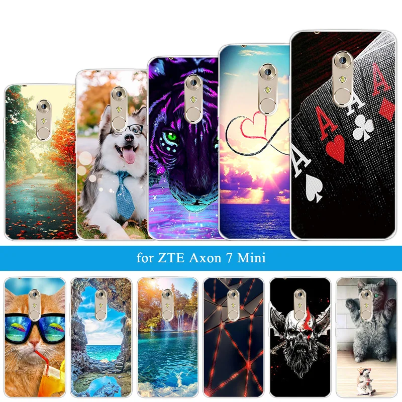 Чехол для телефона ZTE Axon7 Mini Case 5 2 &quotМягкий силиконовый чехол из ТПУ Axon 7 Funda мягкий