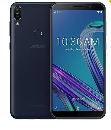 Черный Мобильный телефон Asus ZenFone Max Pro(M1) ZB602KL SnapDragon 636, Android 8,1, 4 ГБ, 64 ГБ, 6 дюймов, 18:9 FHD+ Face ID, аккумулятор 5000 мАч - Цвет: Черный