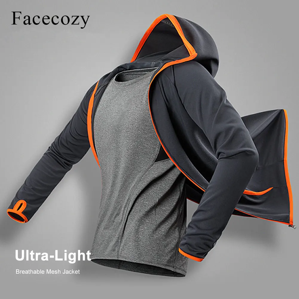 Мужская быстросохнущая куртка с защитой от солнца Facecozy воздухопроницаемая для
