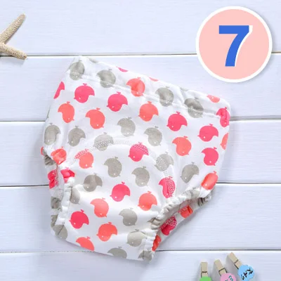 Reusable Baby Potty Training Pants Waterproof Infant Boys Girls Underwear Panties Cotton Washable Nappies Cloth Diapers - Цвет: 7