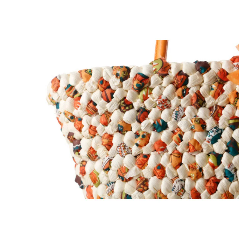 Женская плетеная Сумка-тоут Повседневная пляжная ручной работы с верхней ручкой