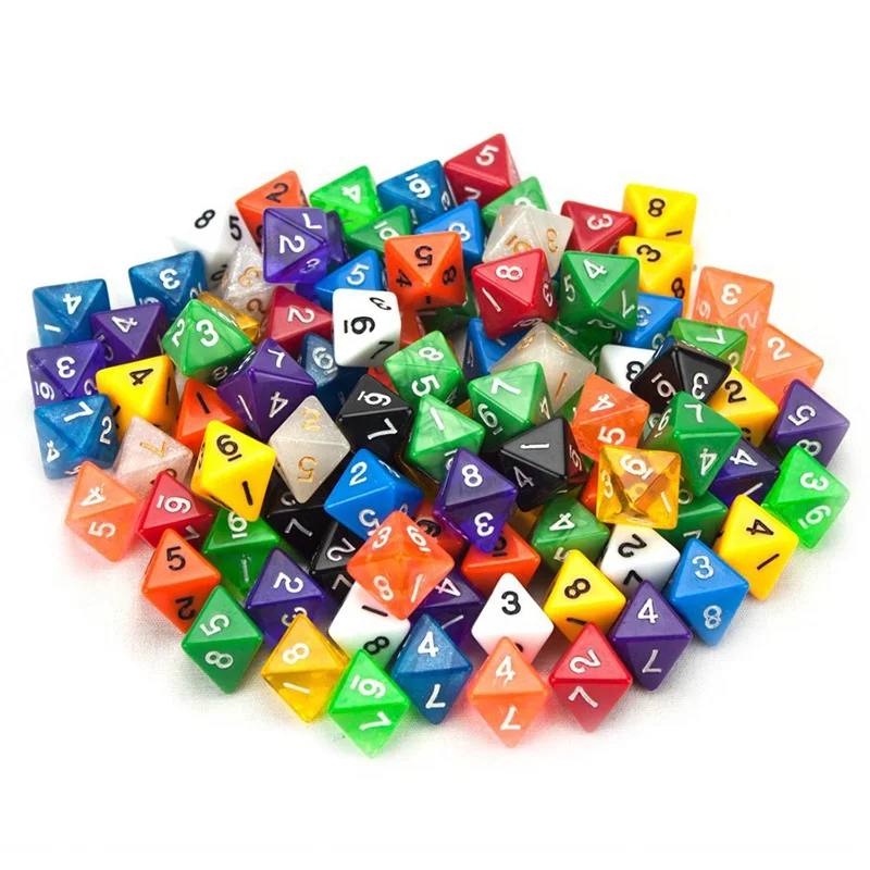

11 PCS/Set Funny Dice 17*23mm 11 Colors/Set Dice Gaming Dice Standard