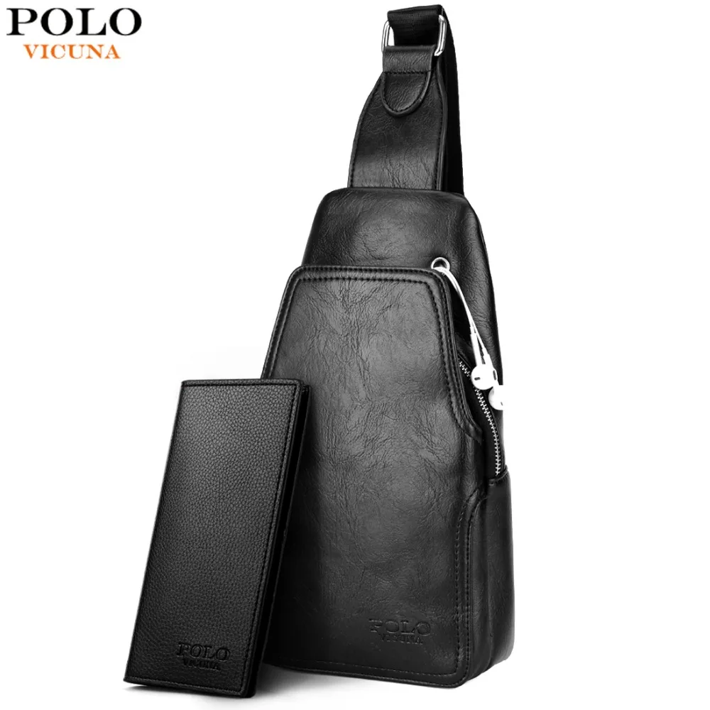 VICUNA POLO, модная мужская сумка-мессенджер высокого качества из искусственной кожи, практичная сумка через плечо для мужчин, повседневная нагрудная сумка-слинг