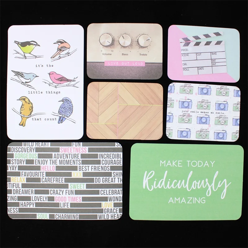 Ksccraft 40 шт. двухсторонняя печатная карточка для скрапбукинга Happy planner/изготовление