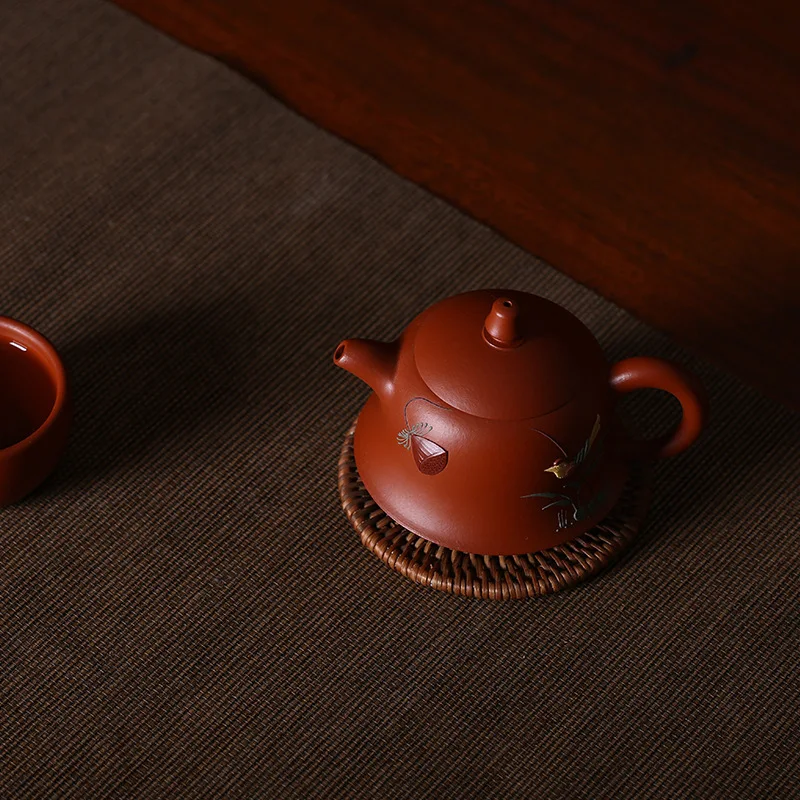 Чайный сервиз dahongpao плоские пустые горшки чистая ручная роспись глиняный горшок