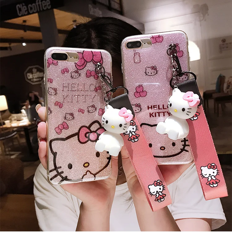 Чехол для iPhone 11 pro maxpink блестящий чехол с розовым котом XS Max X XR 5 5S 6 6S 7 8 Plus телефона +