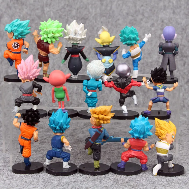 16 шт./компл. аниме Dragon Ball Z персонаж Милая версия ПВХ экшн-фигурка модель игрушка 8