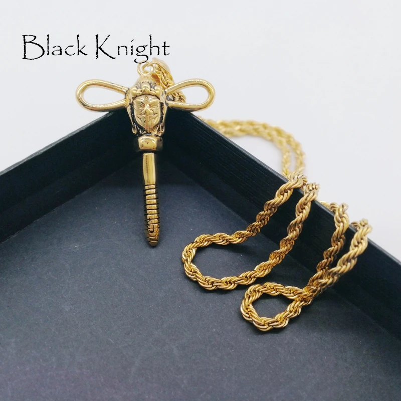 Новый Будда золотого цвета ожерелье из нержавеющей стали специальные Бог Статуя