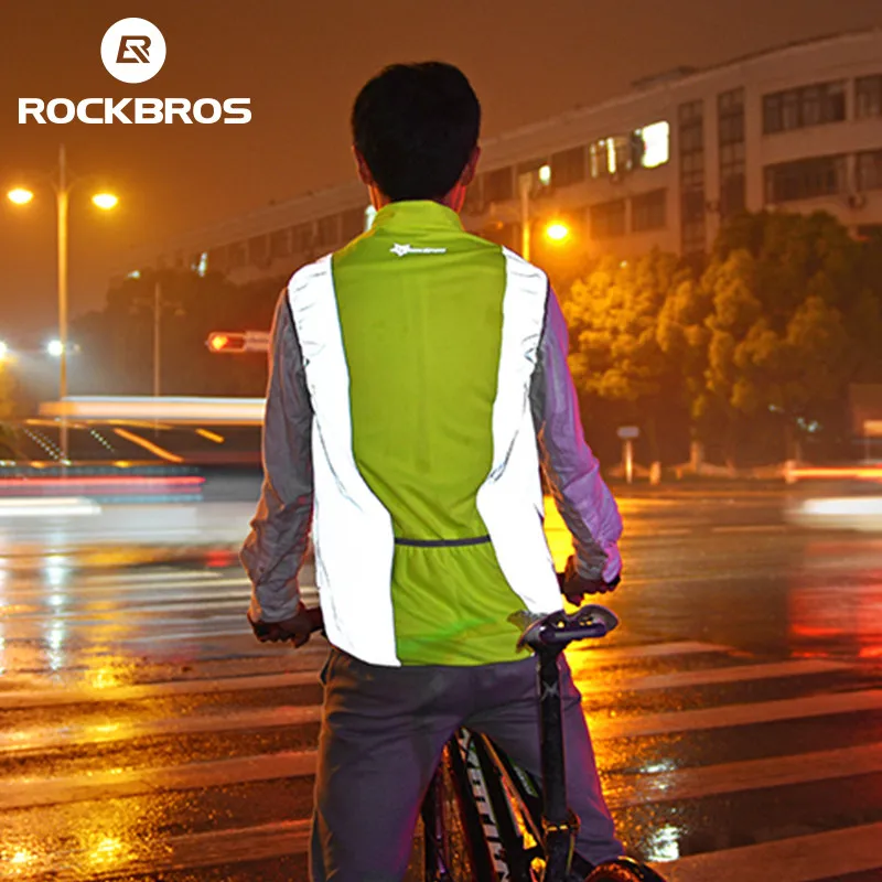 ROCKBROS куртка для езды на велосипеде из джерси Светоотражающая безрукавка