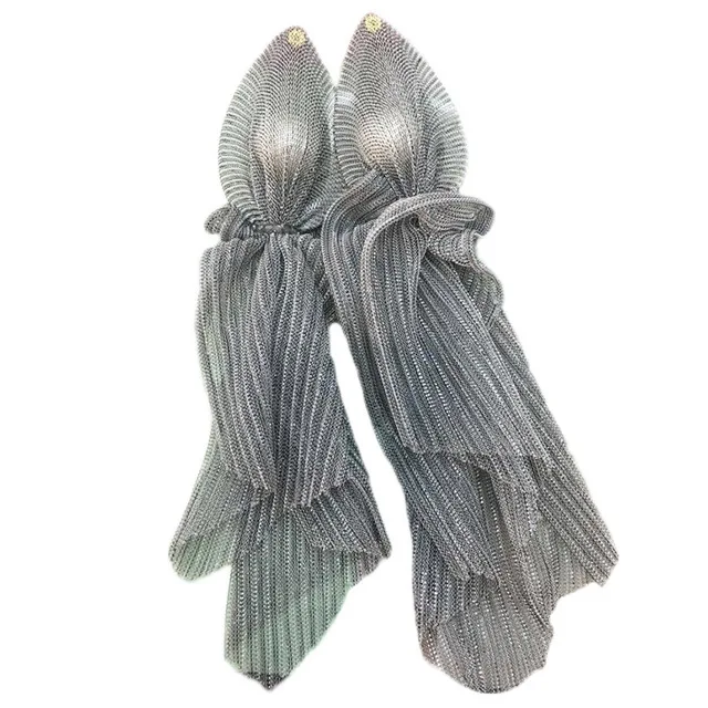 Grey Earring UKEN, кружевные длинные серьги с искусственным жемчугом, массивные серьги с кристаллами и бусинами, свадебные ювелирные изделия, очаровательные серьги, большая - Окраска металла: Grey Earring