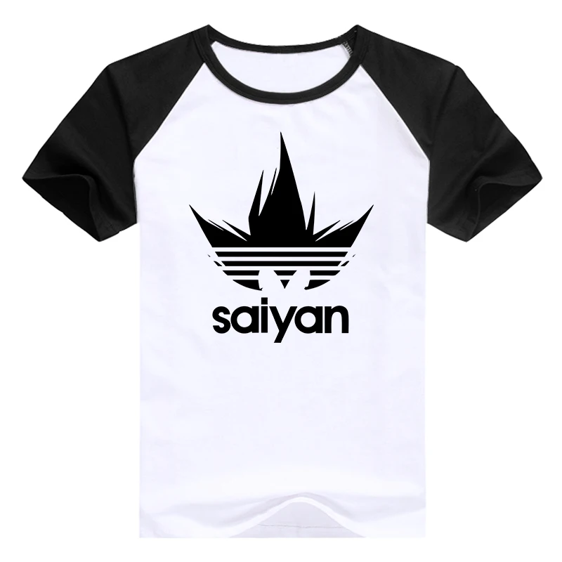 Модная мужская футболка с драконом летняя одежда saiyan коротким рукавом хлопковые