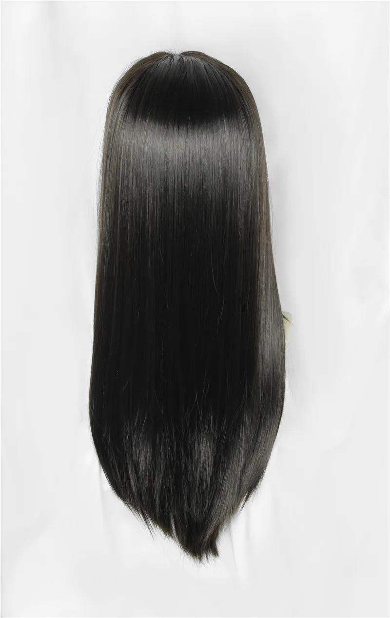 

65cm Ancient Chinese Style Hair Men Warrior Long Straight Black Brown Cosplay Wig Swordsman Costume Play Wigs For Halloween