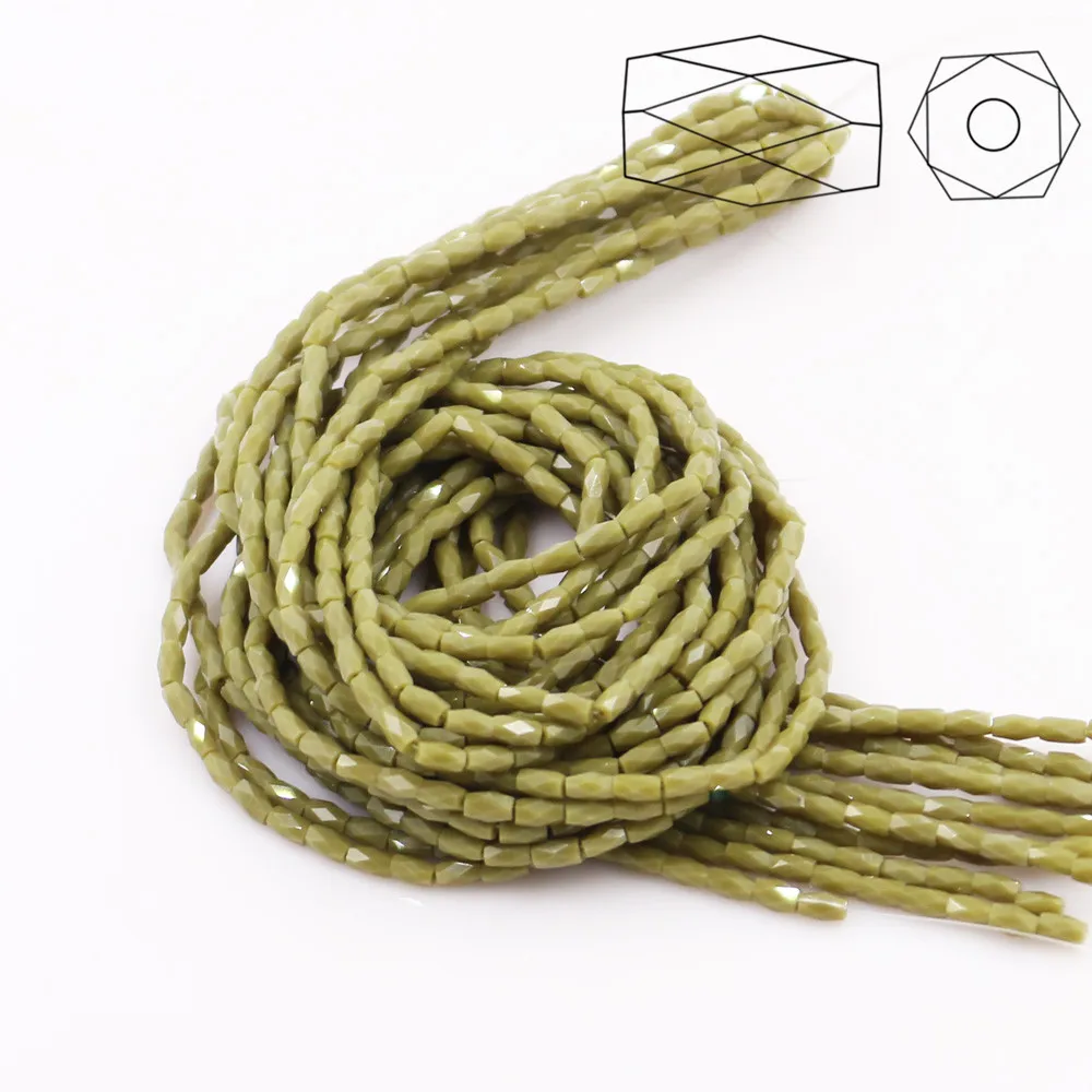 

190pcs/lot Supplies For Jewelry Faceted Spacer Beads 2X4mm Glass Crystal Loose Beads DIY for Jewelry Making Bracelet & Necklace