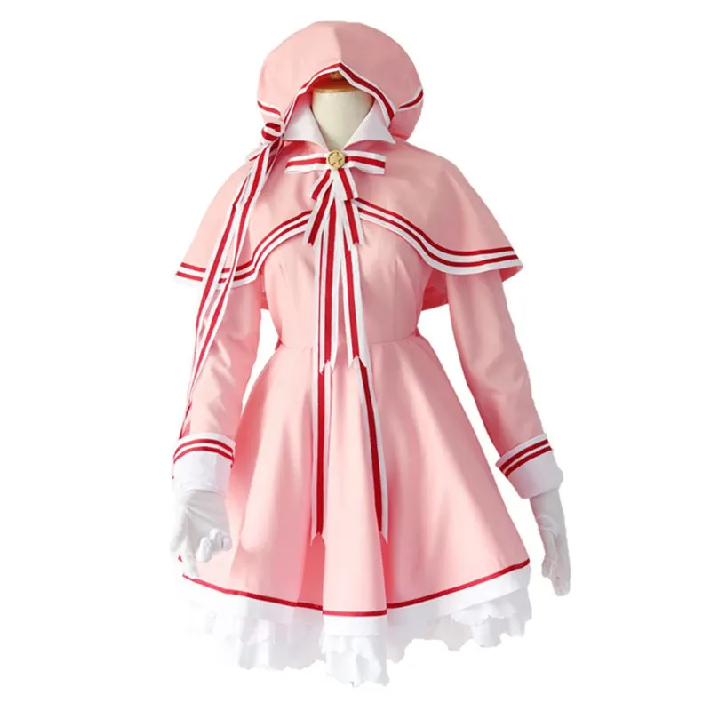 Аниме Cardcaptor Sakura четкие карты Косплэй костюм Сакура КИНОМОТО платье на Хэллоуин