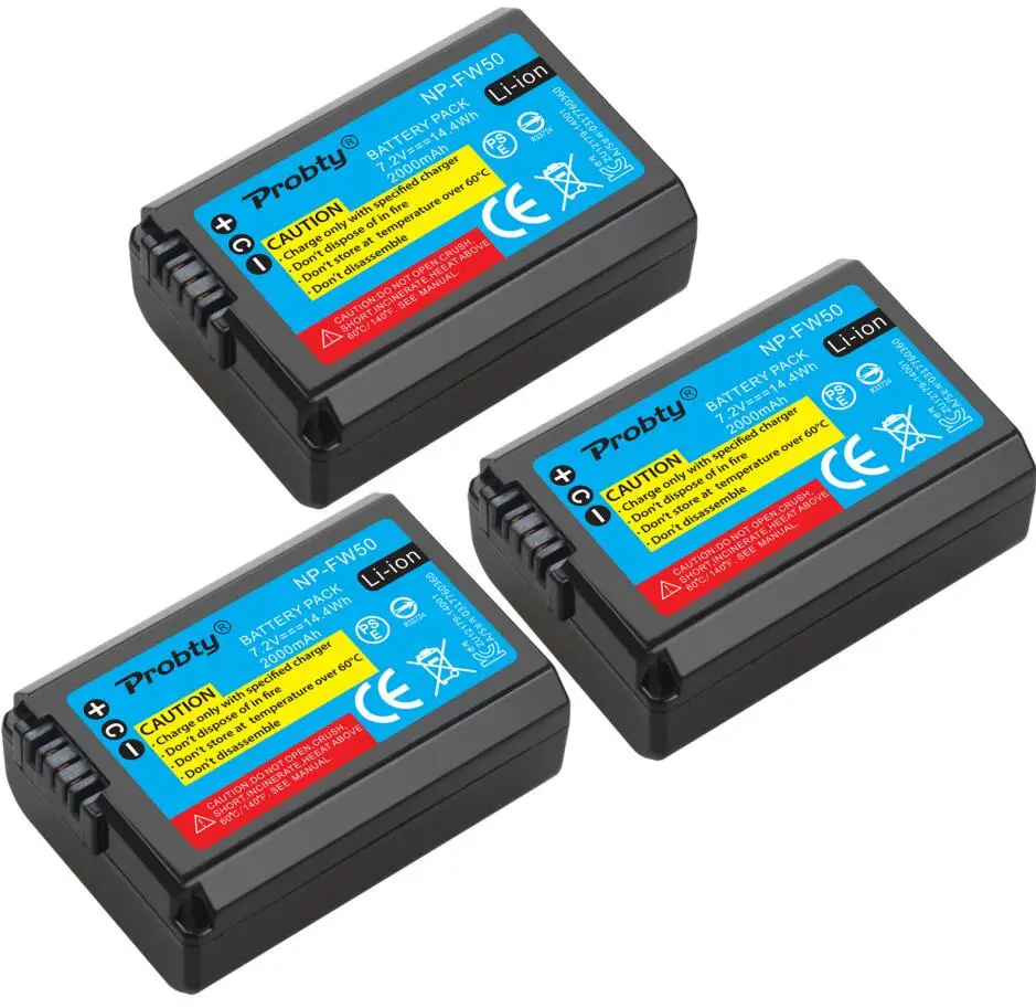 3 pcs battery Для sony NP-FW50 NP FW50 батарея для камеры+ ЖК USB двойное зарядное устройство для sony Alpha a6500 a6300 a6000 a5000 a3000 NEX-3 a7R a7S NEX-7 - Цвет: 3 pcs battery