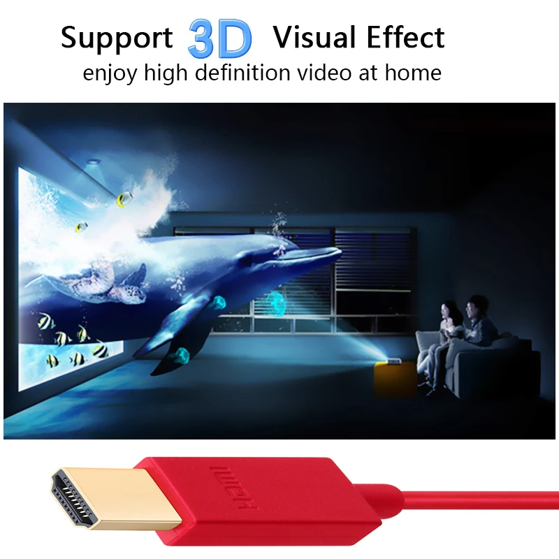 Shuliancable Стандартный HDMI Мужской кабель высокоскоростной 1080P 3D в аудио и видео