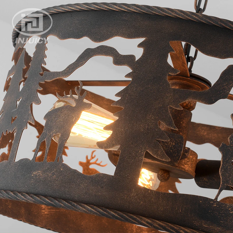 Скандинавская ретро люстра в стиле лофт потолочная лампа индастриал для бара