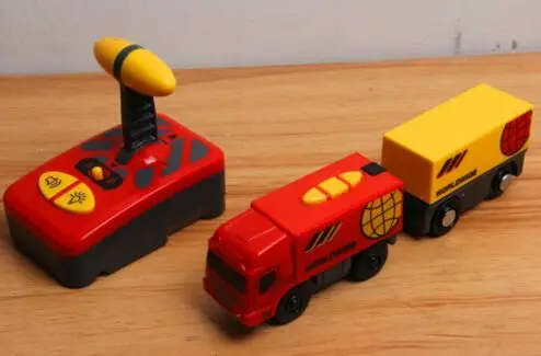 

remote control electric locomotive compatible magnetic for wooden track compatible Brio track red Truck white Harmony car 40