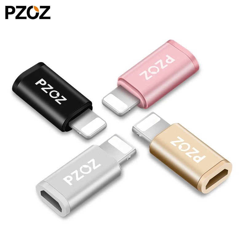 PZOZ Micro USB гнездовой разъем для iphone 8 Pin мужской адаптер синхронизации и зарядки Iphone