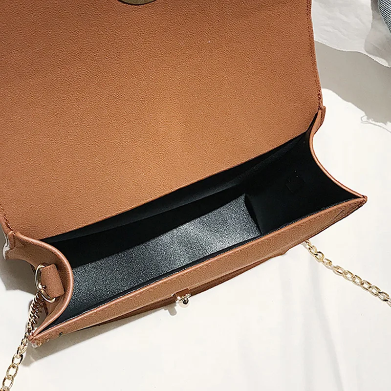 Fashion Trend U-Shaped Lock Small Hand Shoulder Sling Square Bag Brown | Багаж и сумки