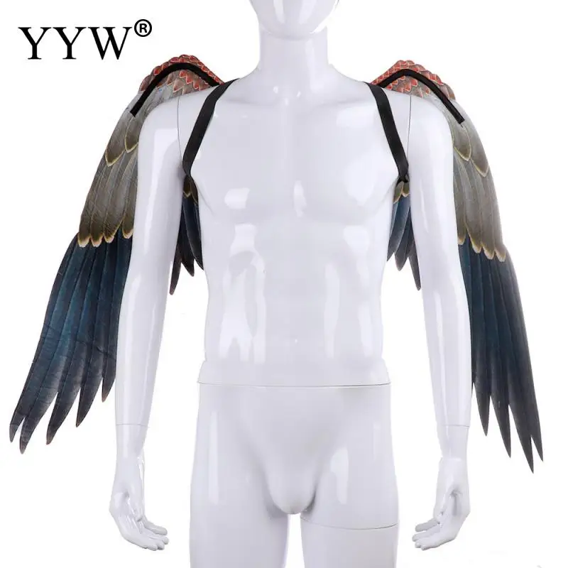 Крылья в виде перьев ангела и птицы для украшения спины реквизиты карнавальные