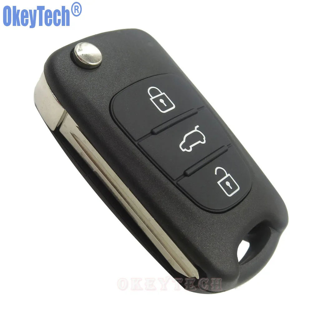 OkeyTech 3 кнопки откидная оболочка ключа дистанционного управления для Kia K2 K5 ключей