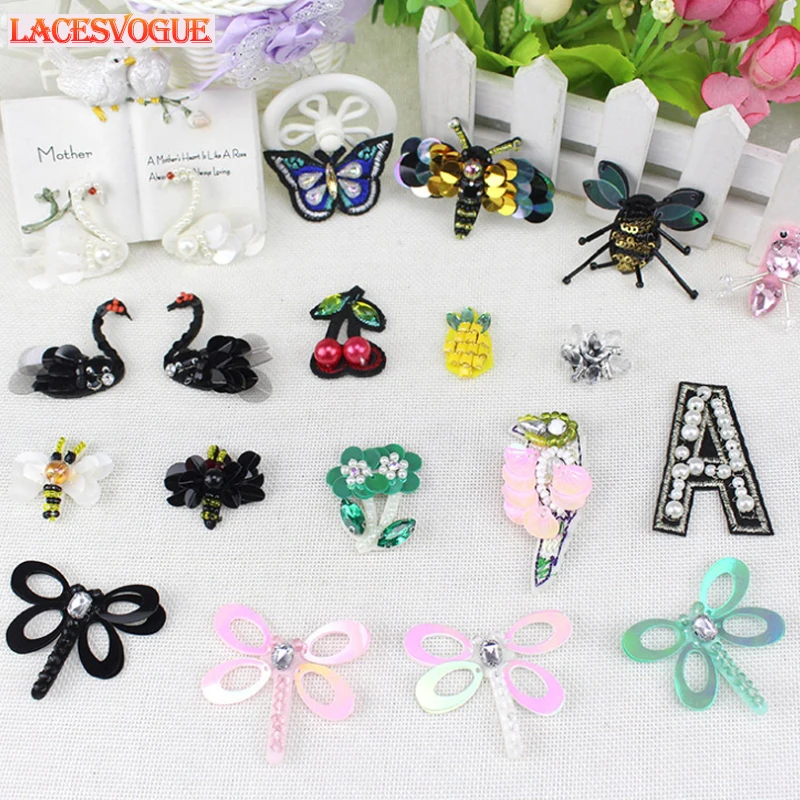 

20 PCS 3--7cmRhinestones patches DIY Handmade applique accessories Garment needlework sewing Cloth paste decoration 304