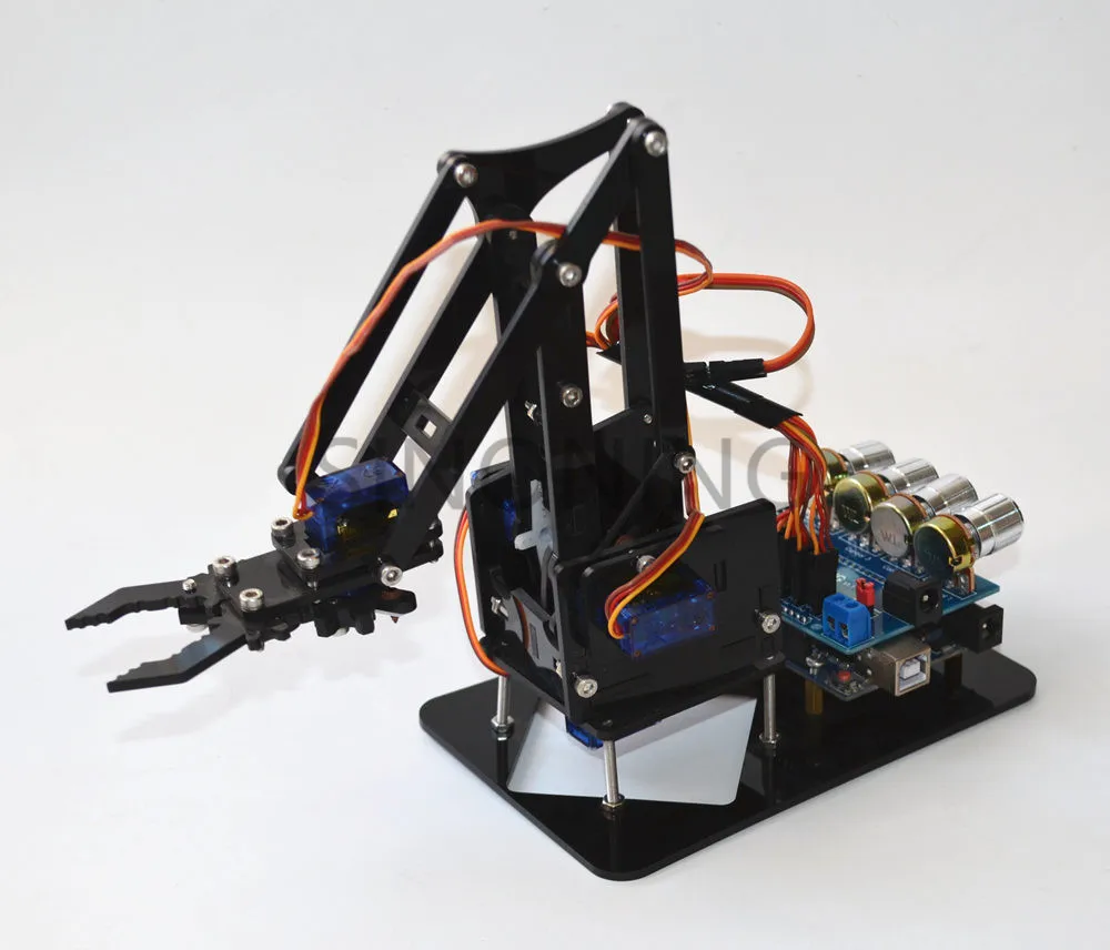 Акриловый Роботизированный механический рычаг Arduino 4dof Экономичный комплект |