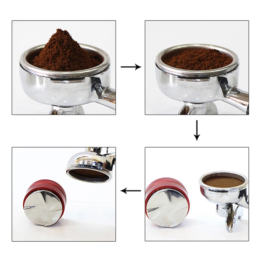 

Adjustable 304 Stainless Steel Coffee Espresso Tamper Three Angled Slopes Base Adjustable Distribution Tools Drop Shipping