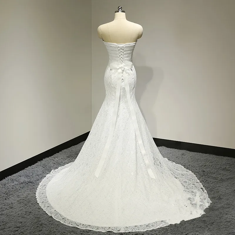 2017 г. Лидер продаж Элегантный Милая Белое кружево дешевые свадебные платья