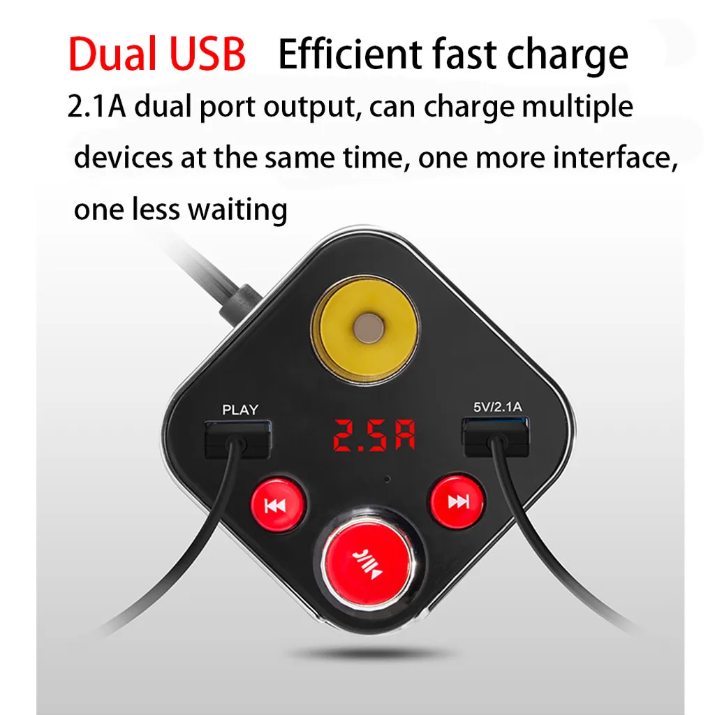 Автомобильный Bluetooth плеер mp3-плеер держатель для прикуривателя USB автомобильное