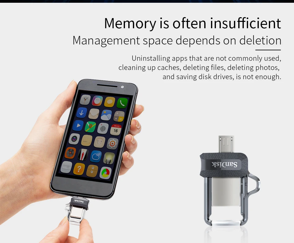 Флеш-накопитель SanDisk otg usb 3,0 64 ГБ, флеш-накопитель 32 ГБ 16 ГБ, флеш-накопитель usb, высокоскоростной флеш-накопитель 128 ГБ для ПК и телефонов на базе Android
