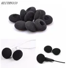 50 шт. черные мягкие поролоновые вкладыши для наушников, чехлы для наушников, сменные амбушюры для большинства наушников