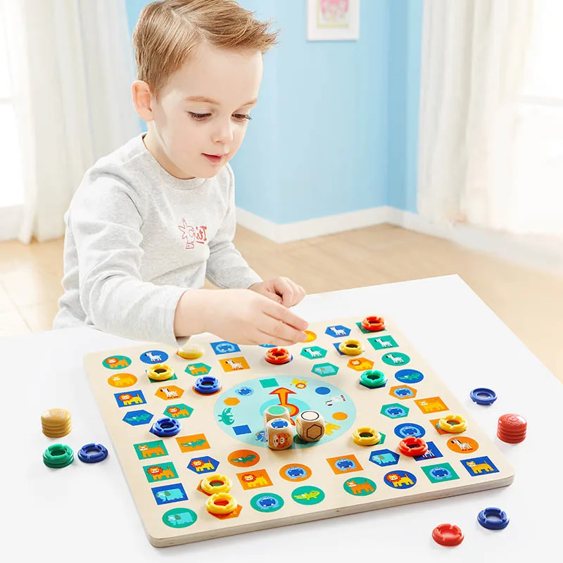 TOPBRIGHT Double-sided flying chess children's educational toys baby scorpion intelligence game multi-function board | Игрушки и