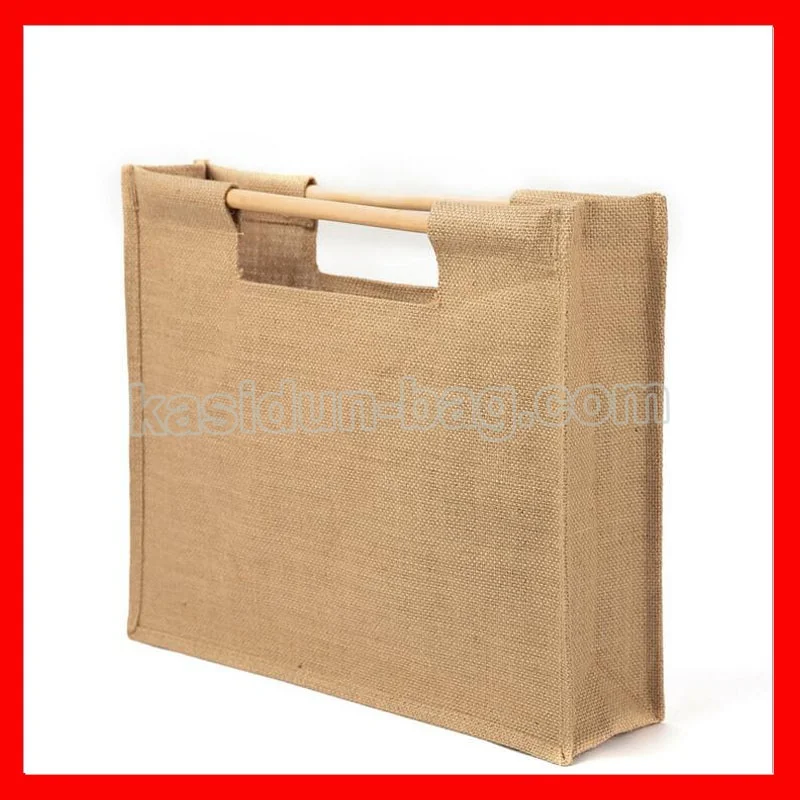 

200pcs/lot size W40xH30xD10cm Customized eco natural jute shopping bag with logo printed