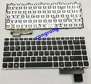 Английская клавиатура для ноутбука HP EliteBook Folio 9470M 9470 9480 9480M 702843-001, сменная Серебристая клавиатура для США