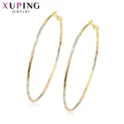 Серьги-кольца Xuping в европейском стиле, большие круглые украшения для девушек, подарки на выпускной, 97481