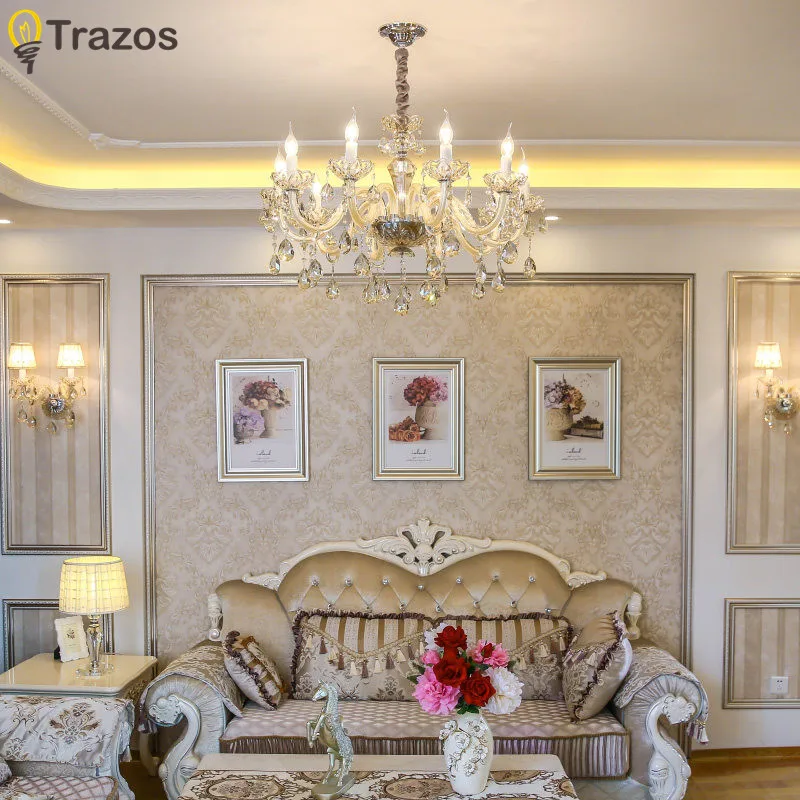 Новая роскошная люстра освещение K9 с украшением в виде кристаллов лампы форме