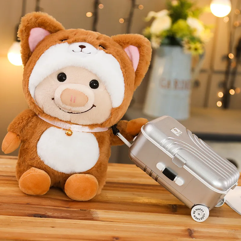 

Cute plush Pig toy cute animal soft stuffed doll Pig cosplay Cat kids toys birthday christmas gift for children